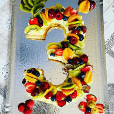 Number cake 3 ans