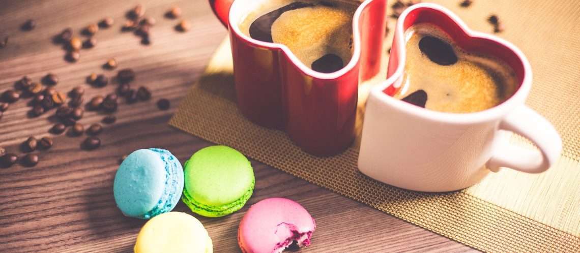 Café et macarons