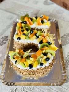 Number cake 5 ans